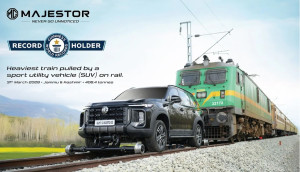 Nepal-Bound MG Majestor SUV Sets Guinness World Record for Towing 406-Tonne Train