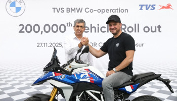 TVS and BMW Motorrad Celebrate 2 Lakh Units, Begin Production of BMW F 450 GS in India