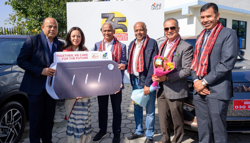 Agni Group Marks 35 Years with XUV400 EV Donation to Kathmandu Institute of Child Health