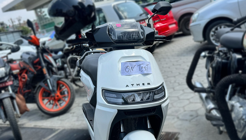 Ather Rizta Electric Scooter Spotted in Nepal Ahead of Launch