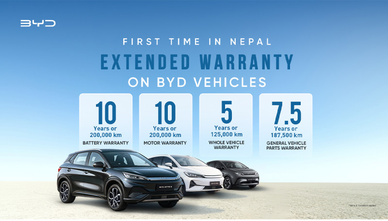 BYD Nepal Strengthens Customer Confidence with New Warranty Policy in Nepal