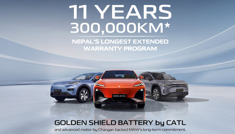 Deepal EVs now offers 11 Years or 300,000 KM Warranty in Battery- Nepal’s Longest Extended Warranty