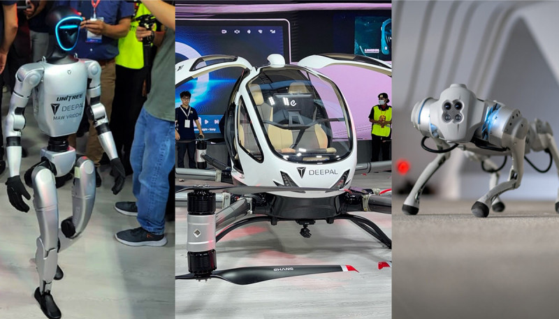 Unitree G1, G01 and Deepal eVTOL: Futuristic Tech Stealing the Spotlight at NADA Auto Show 2025