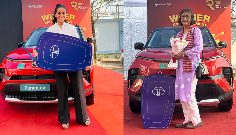 Two Customers Win Tata Punch EV in Bhat-Bhateni Festive Shopping Campaign