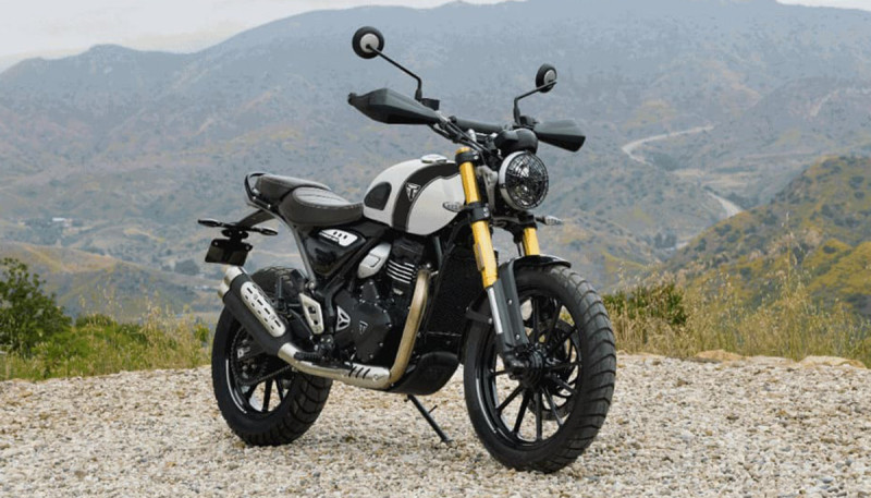 Triumph Scrambler 400X Gets a New Pearl Metallic White Colour Option in Nepal