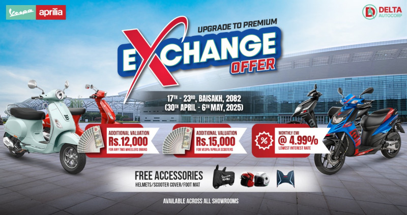 Upgrade Your Ride: Vespa & Aprilia Launch Nationwide Exchange Offer in Nepal