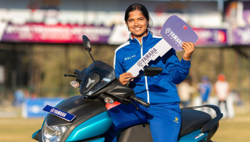 Yamaha RayZR 125FI Hybrid Awarded to Best Nepali Player of the Women’s T20I Triangular Series Yamaha RayZR 125FI Hybrid Awarded to Best Nepali Player of the Women’s T20I Triangular Series