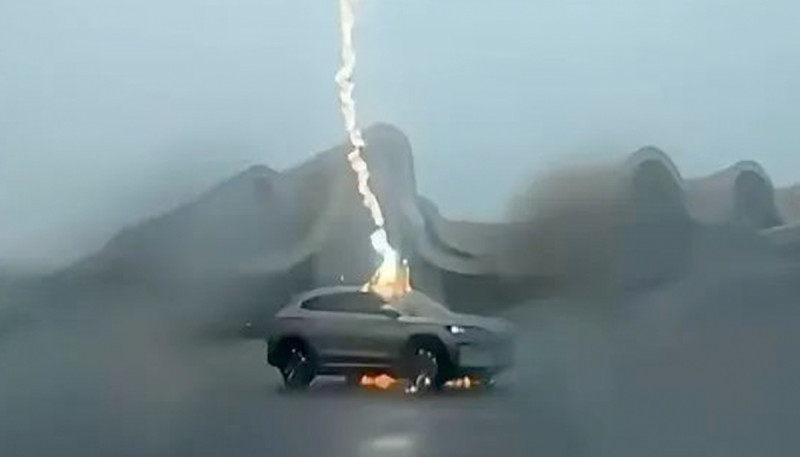 BYD Song Plus EV Survives Three Lightning Strikes; Driver and System Remains Safe