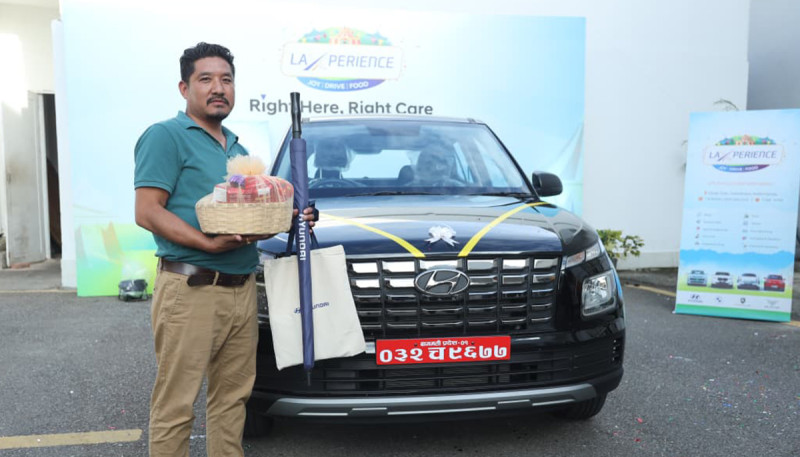 Hyundai Nepal Hands Over Festive Delight 2081 Bumper Prize to Winner