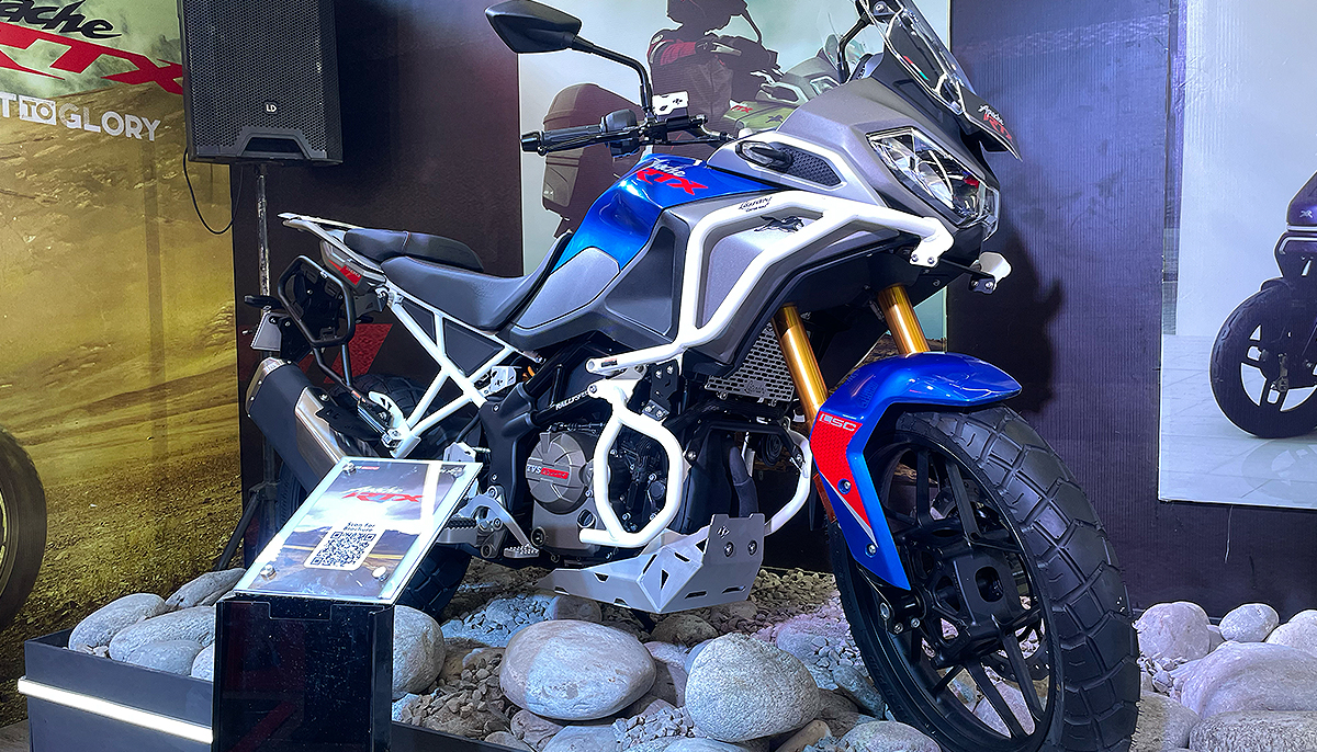 TVS Apache RTX 300 Showcased at NAIMA Nepal Mobility Expo 2026 Ahead of Launch